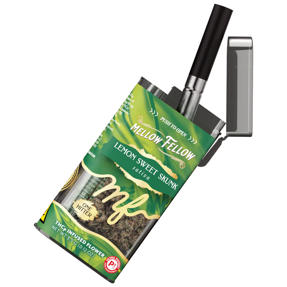 THCp 3.5g Infused Flower + One Hitter - Lemon Sweet Skunk (Sativa)