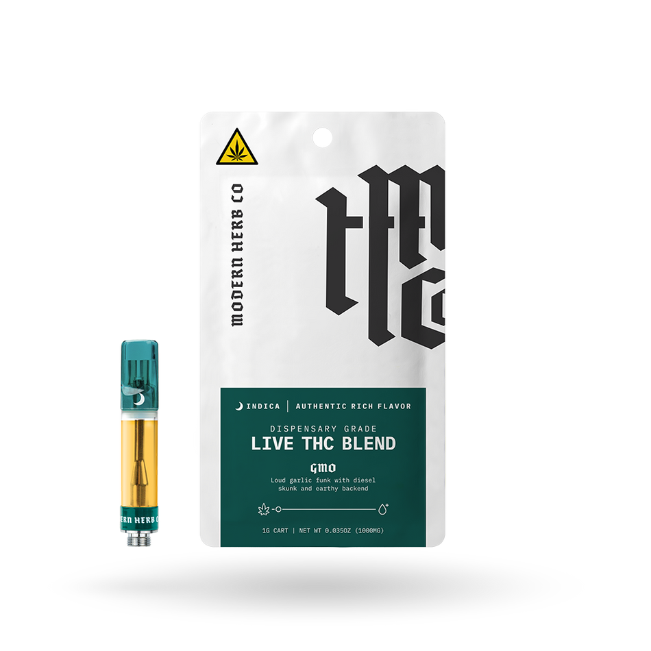 Live THC Vape Cartridge: GMO (Indica) 1g