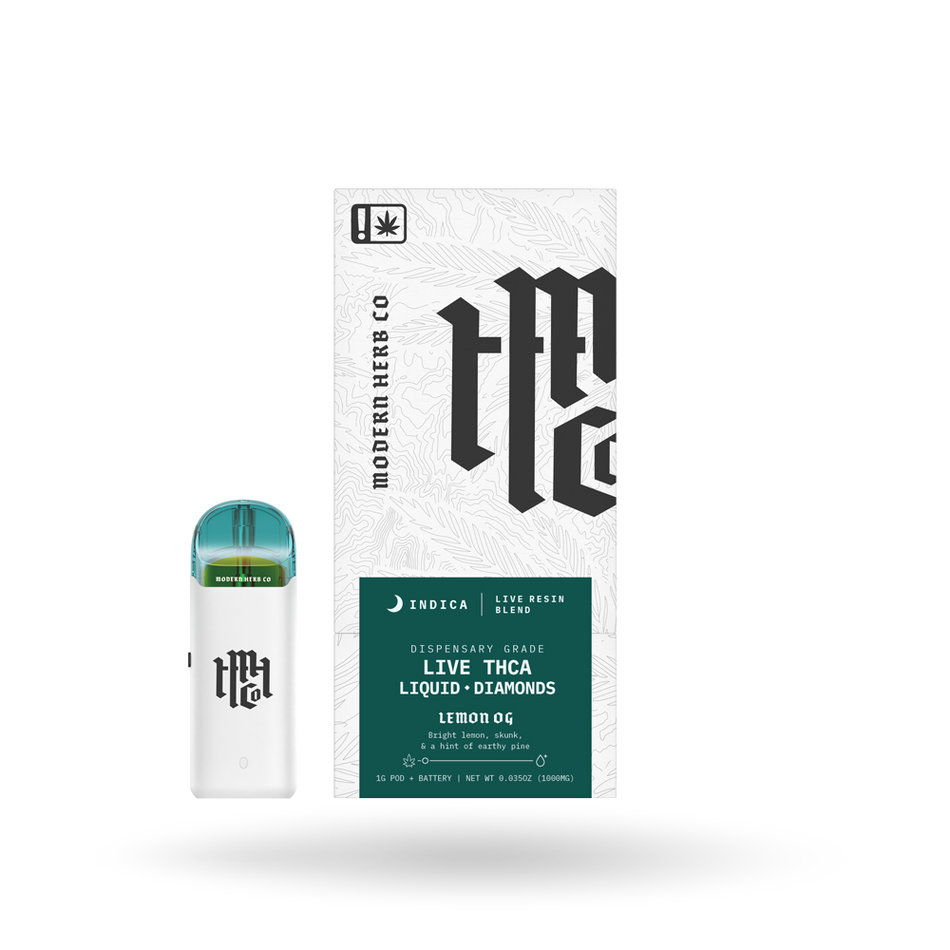 THCa Pod Kit Live Resin Liquid Diamonds: Lemon OG (Indica) - 1g