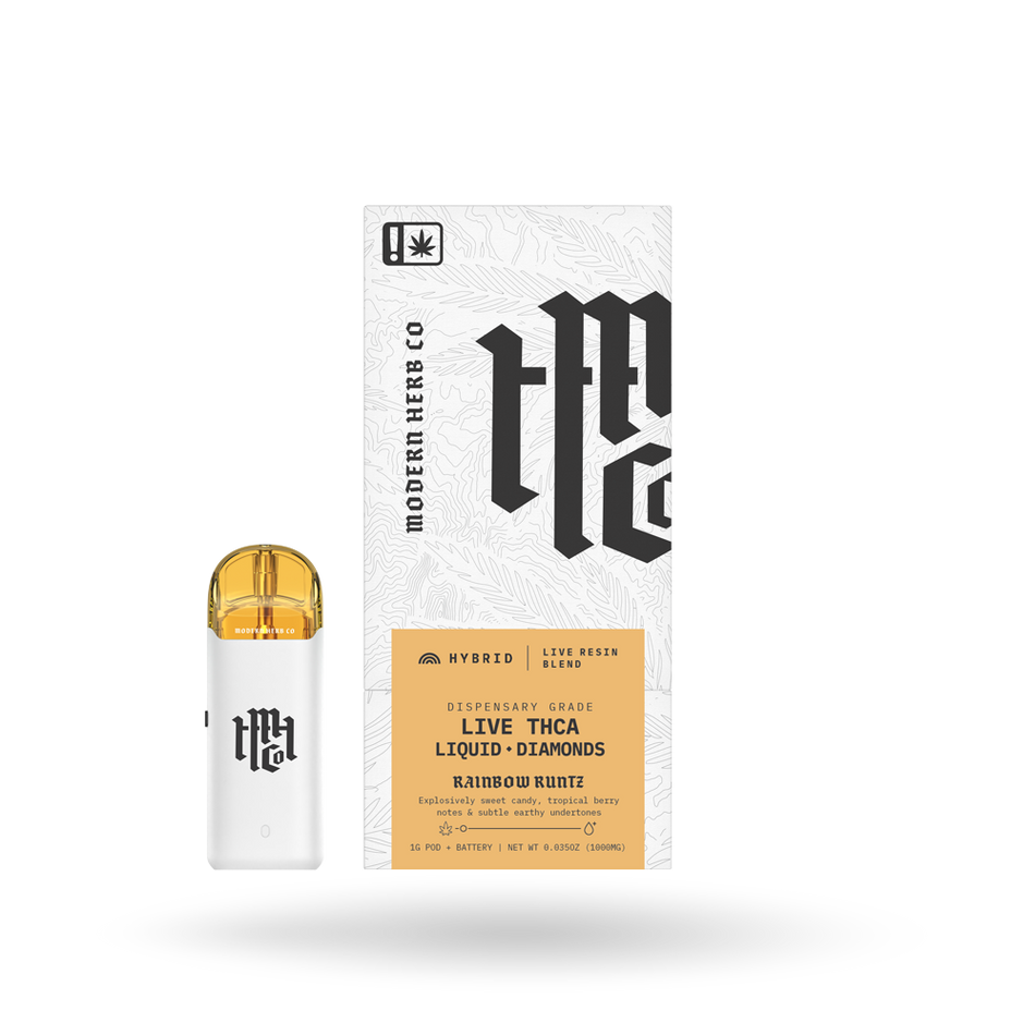 THCa Pod Kit Live Resin Liquid Diamonds: Rainbow Runtz (Hybrid) - 1g
