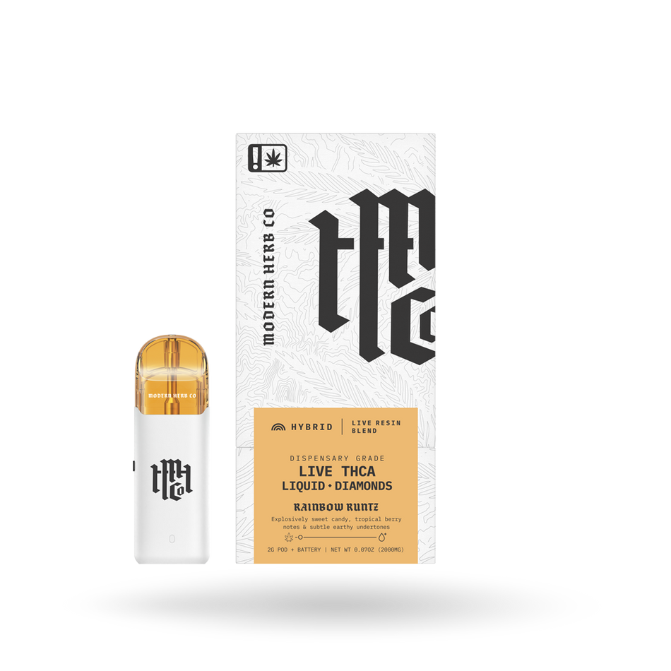 THCa Pod Kit Live Resin Liquid Diamonds: Rainbow Runtz (Hybrid) - 2g