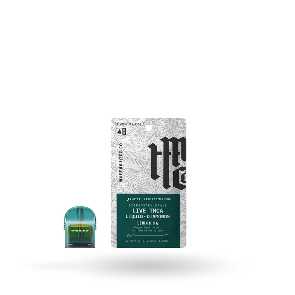 THCa Pod Refill Live Resin Liquid Diamonds: Lemon OG (Indica) - 1g