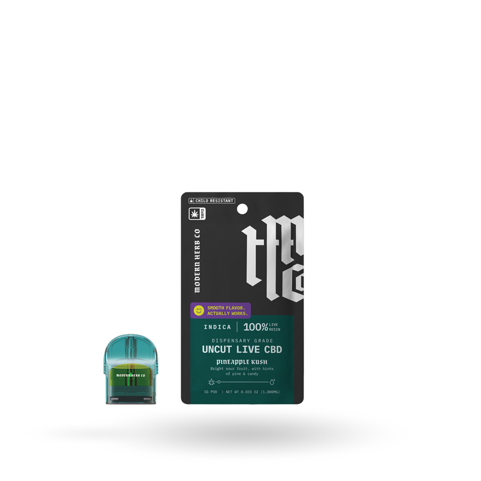 The Hemp Collect Pod Refill, Live CBD Uncut, Indica, Pineapple Kush, 1g