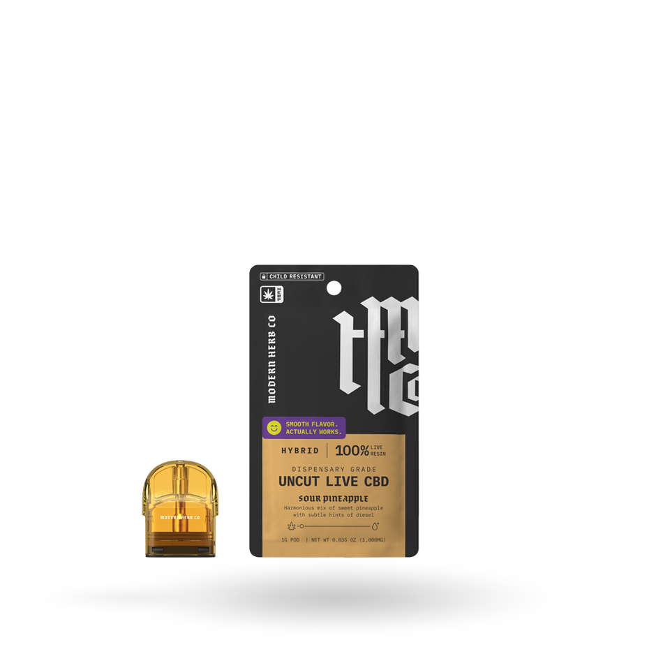 The Hemp Collect Pod Refill, Live CBD Uncut, Hybrid, Sour Pineapple, 1g