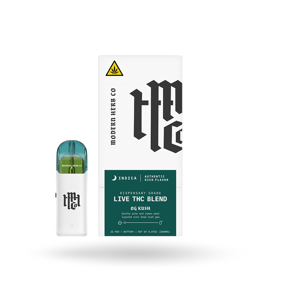 The Hemp Collect Live THC Pod Starter Kit: OG Kush (Indica) 2g