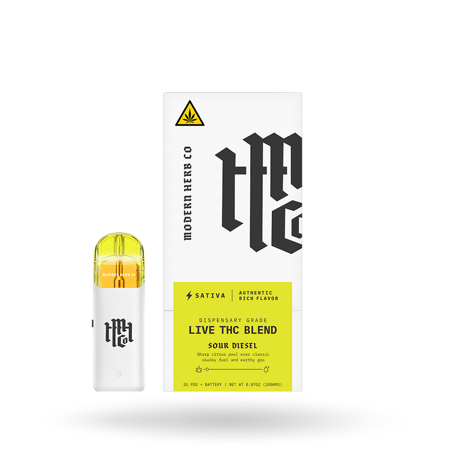 The Hemp Collect Live THC Pod Starter Kit: Sour Diesel (Sativa) 2g