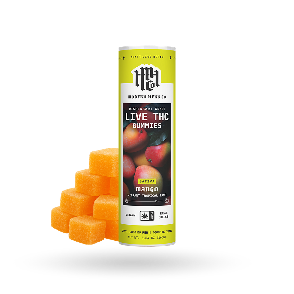 The Hemp Collect Live Resin D9 THC Gummies: Mango (Sativa), 20ct