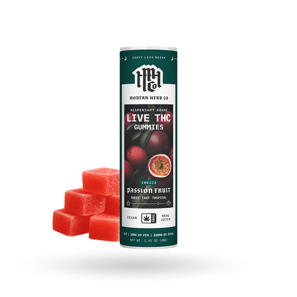 The Hemp Collect Live Resin D9 THC Gummies: Passion Fruit (Indica), 5ct