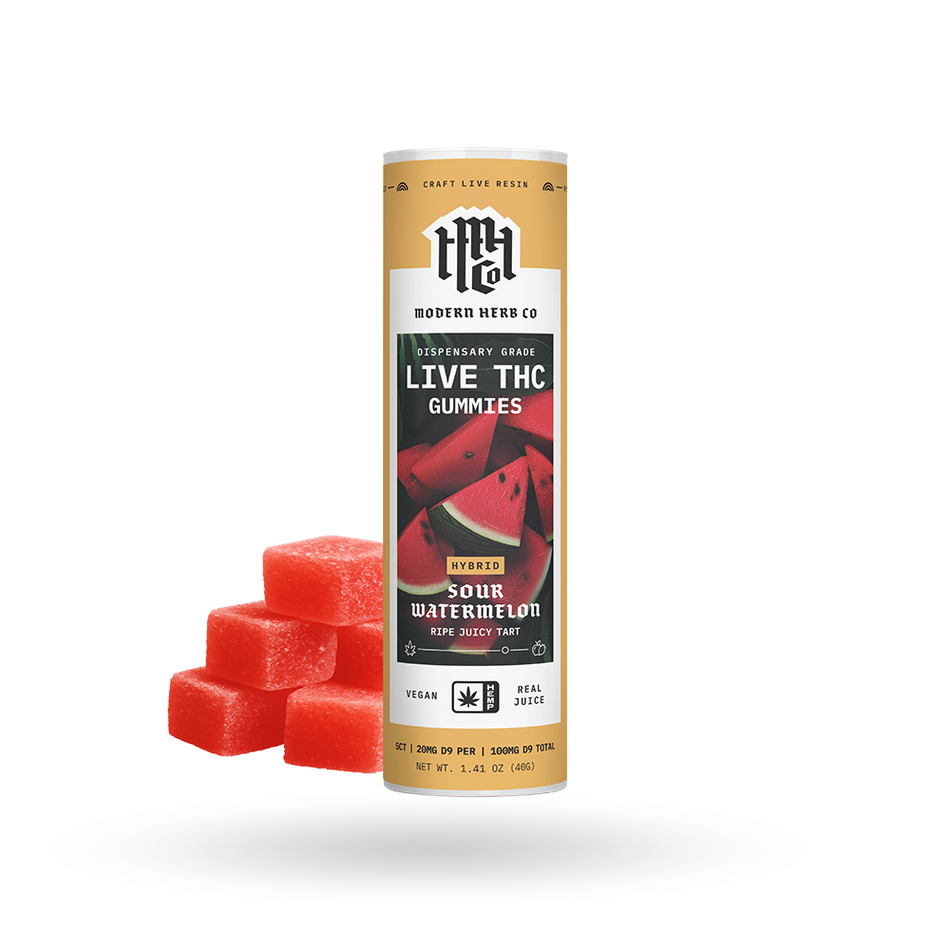 The Hemp Collect Live Resin D9 THC Gummies: Sour Watermelon (Hybrid), 5ct