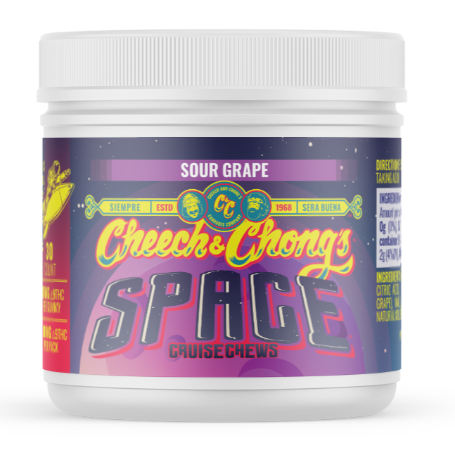 Blast Off With Cheech & Chong’s Triple-Strength Sour Grape Space Chews (Limited Time Only)