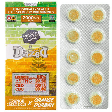 Brixz Pharm Delta-9 THC Full Spectrum CBD Gummies 2000mg 10pc Best Sales Price - Gummies
