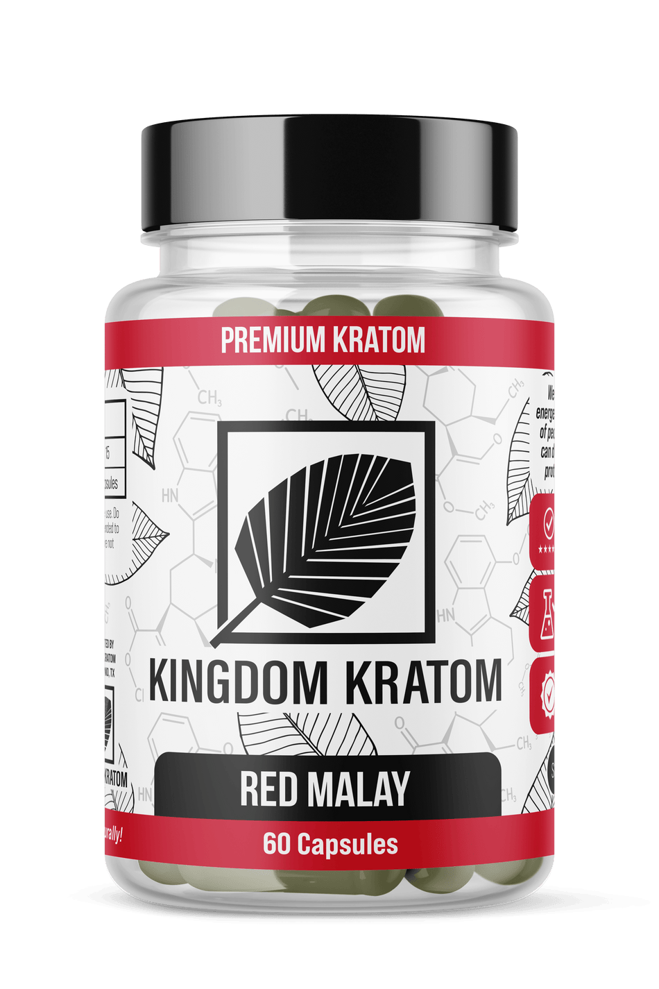 Kingdom Kratom Red Malay Kratom Capsules
