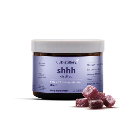 CBDistillery 30mg Broad Spectrum CBD Sleep Gummies with Melatonin