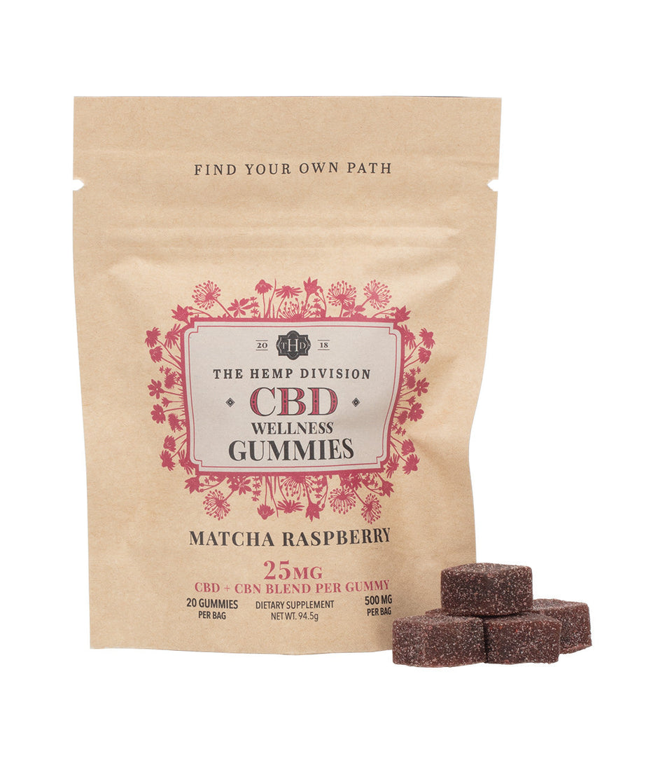 The Hemp Division Matcha Raspberry CBD Wellness Gummies Best Sales Price - Gummies