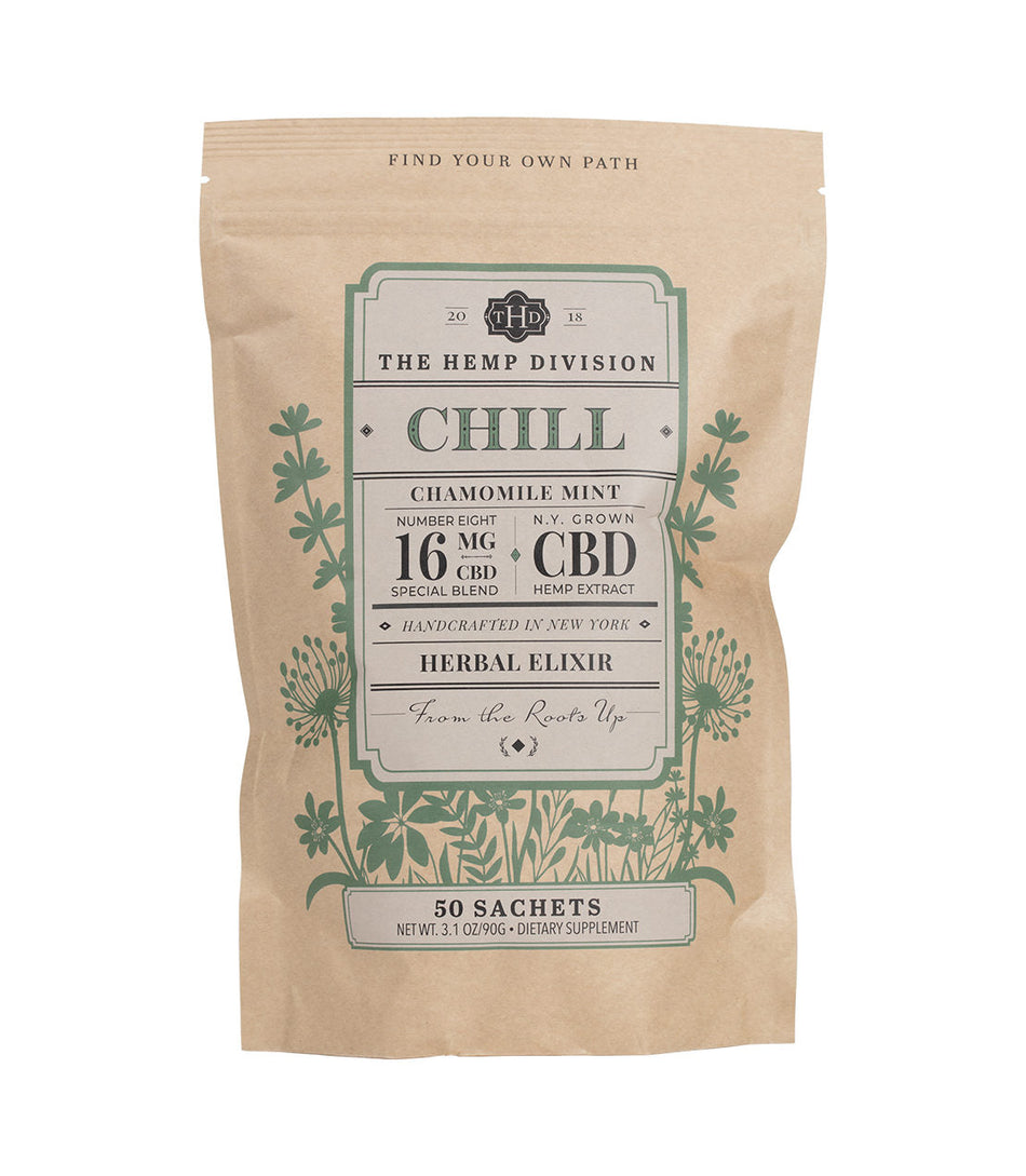 The Hemp Division Chill - Bag of 50 Sachets - 16 MG CBD Best Sales Price - Edibles