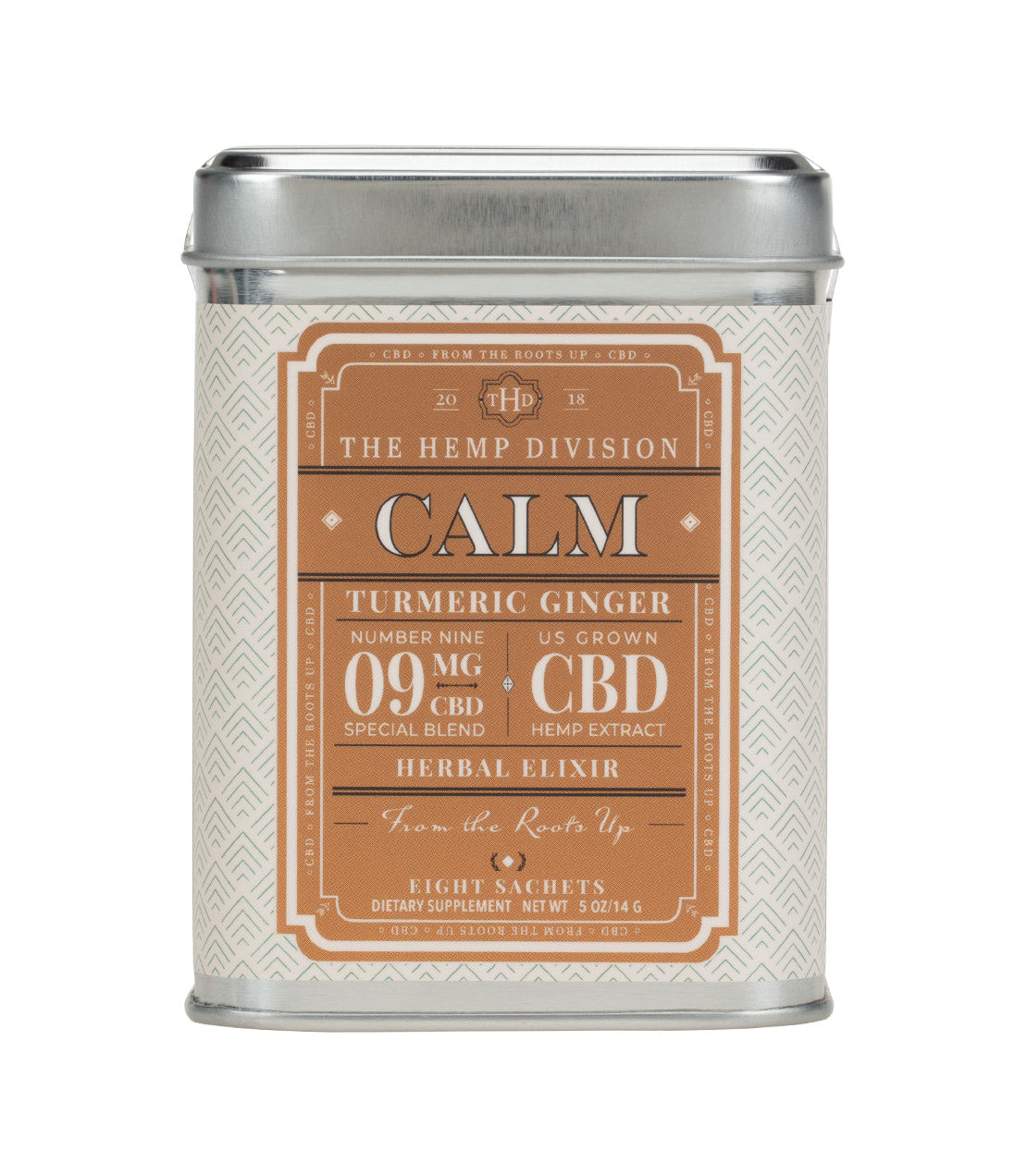 The Hemp Division Calm 8 Sachets - Turmeric Ginger - 9 MG CBD Best Sales Price - Edibles