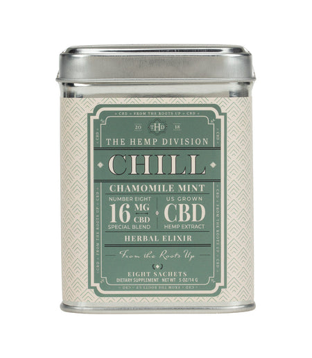 The Hemp Division Chill 8 CT Sachets - Chamomile Mint - 16 MG CBD Best Sales Price - Edibles