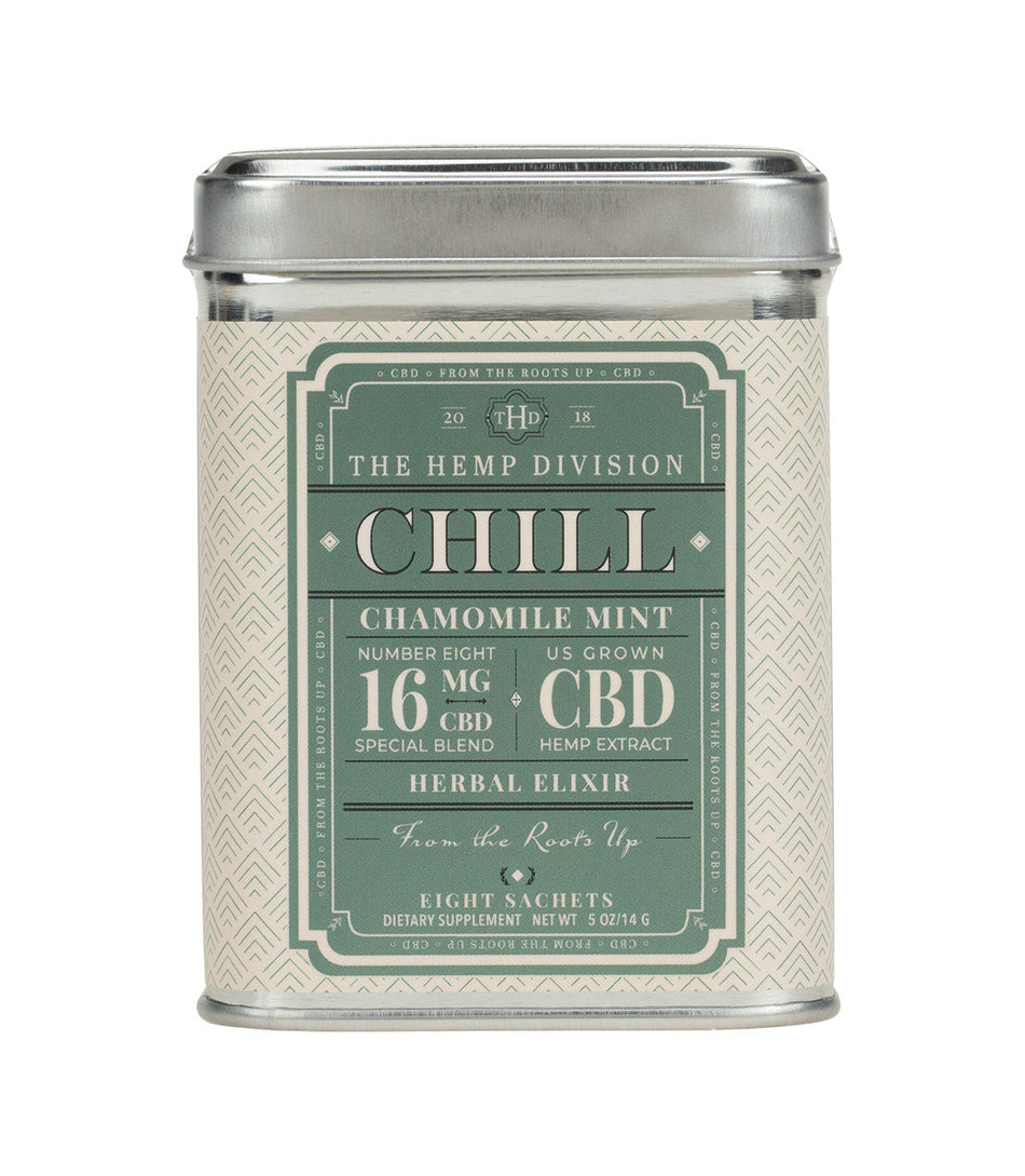The Hemp Division Chill 8 CT Sachets - Chamomile Mint - 16 MG CBD Best Sales Price - Edibles