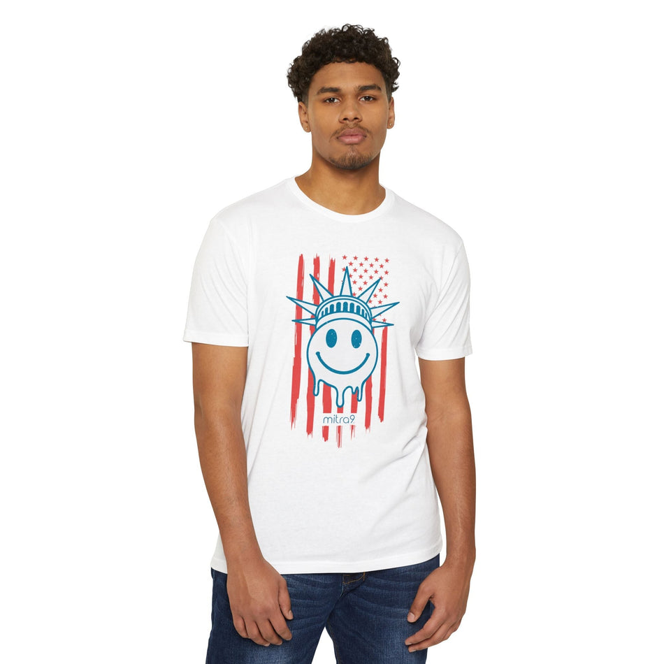 Mitra9 Vintage Liberty Smiley - Red, White & Chill 2025 Edition Tshirt