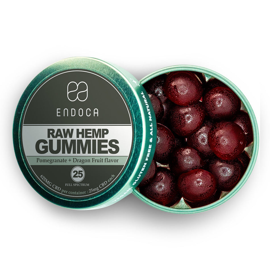 Endoca Raw Hemp Gummies, 25mg CBD