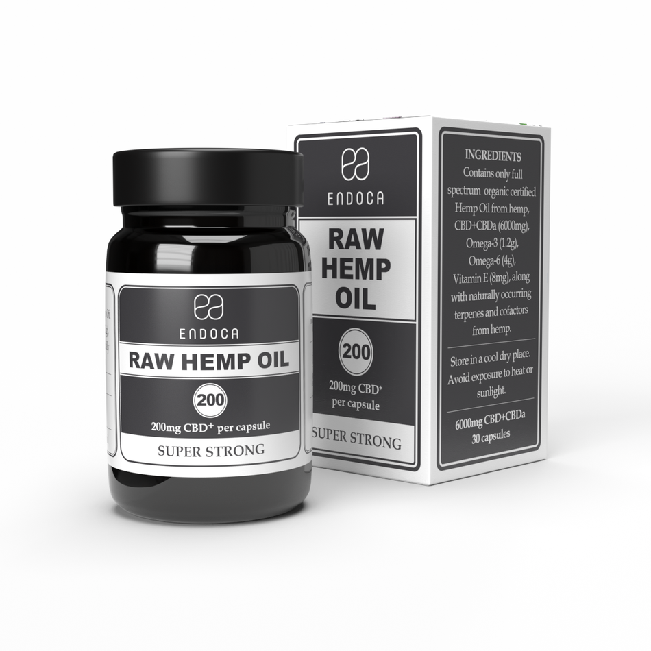 Endoca 200MG RAW CBD Capsules (High potency)