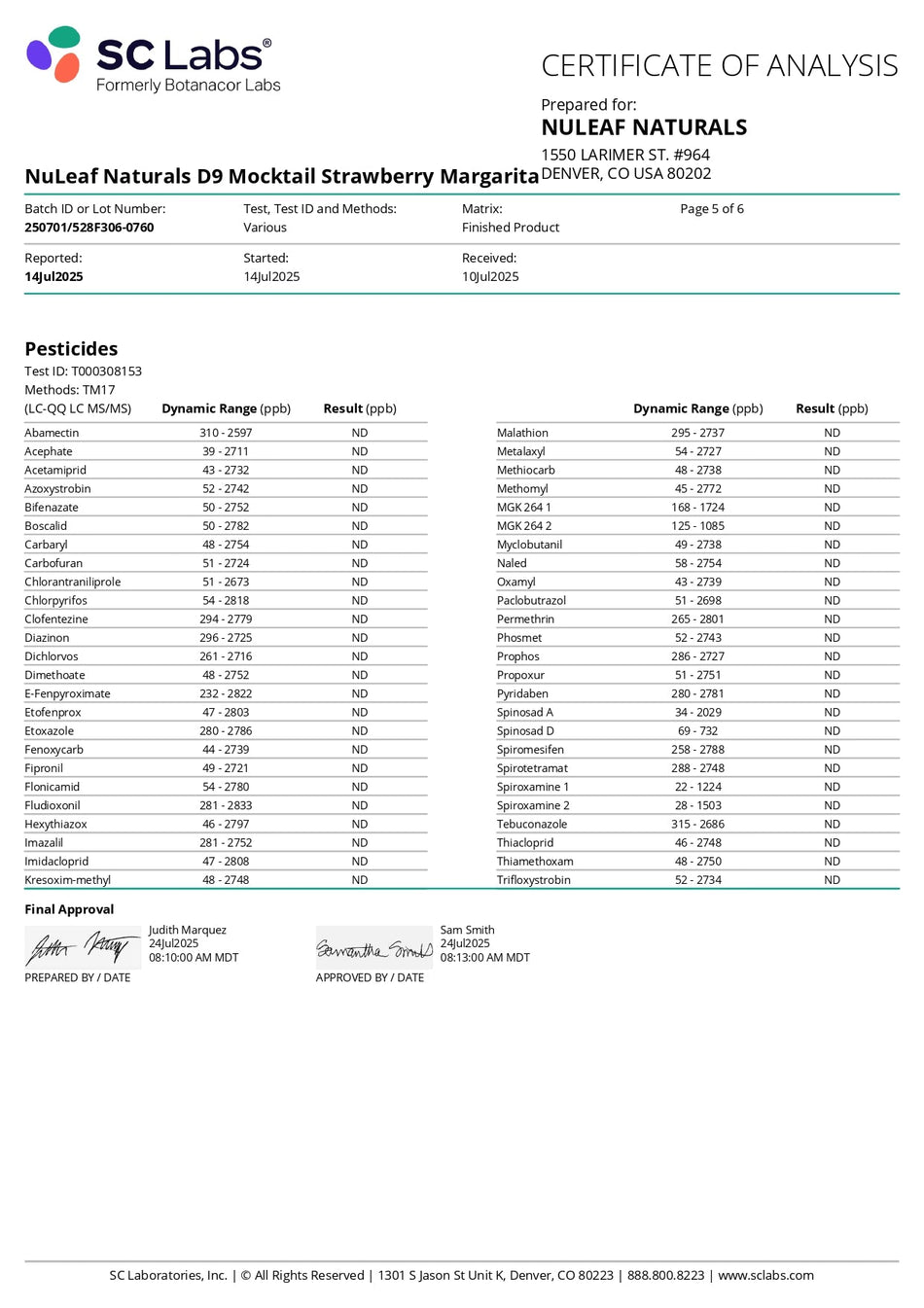 NuLeaf D9 THC Mocktail Shots