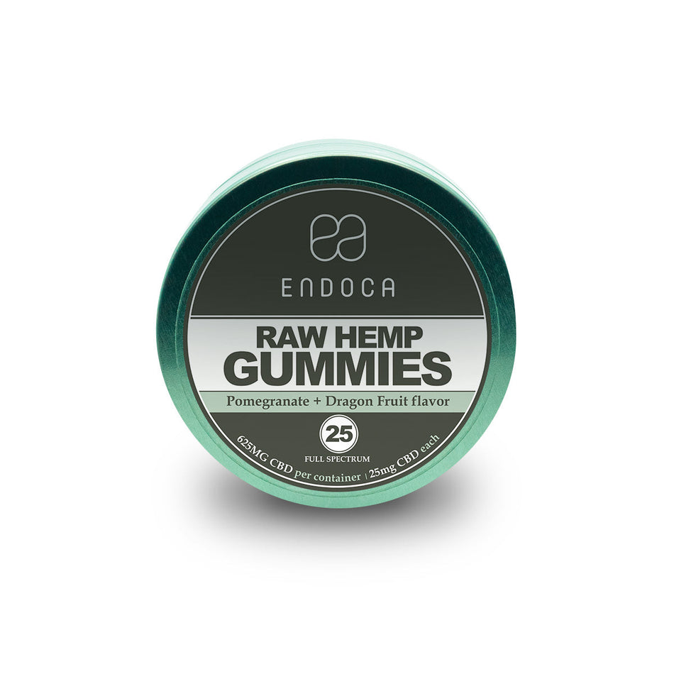 Endoca Raw Hemp Gummies, 25mg CBD