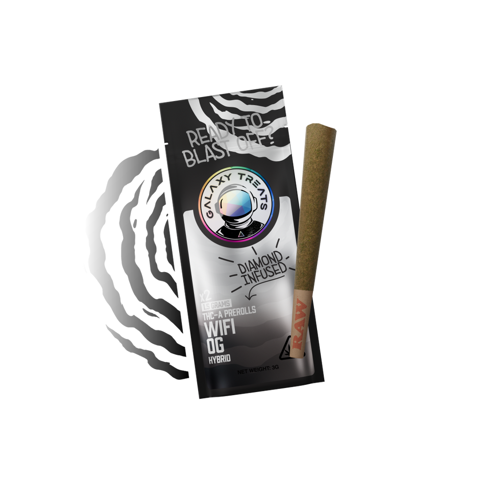 Galaxy Treats Wifi OG - Diamond Infused 2ct THCA Prerolls