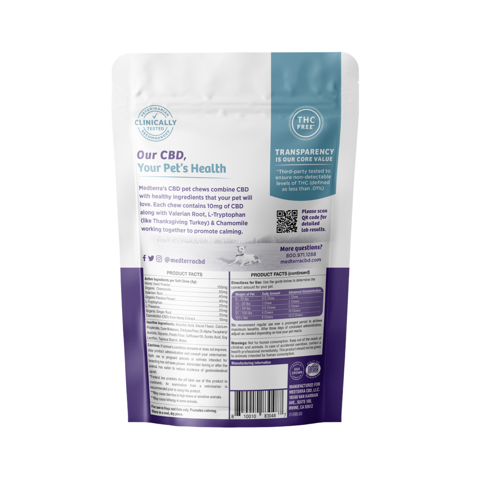 Medterra Pet CBD Calming Chews