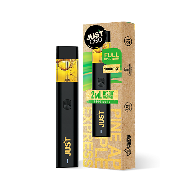 JustCBD 1000mg CBD Disposable Pineapple Express Hybrid Best Sales Price - Vape Pens
