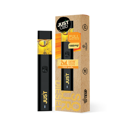 JustCBD 1000mg CBD Disposable Sour Diesel Sativa Best Sales Price - Vape Pens