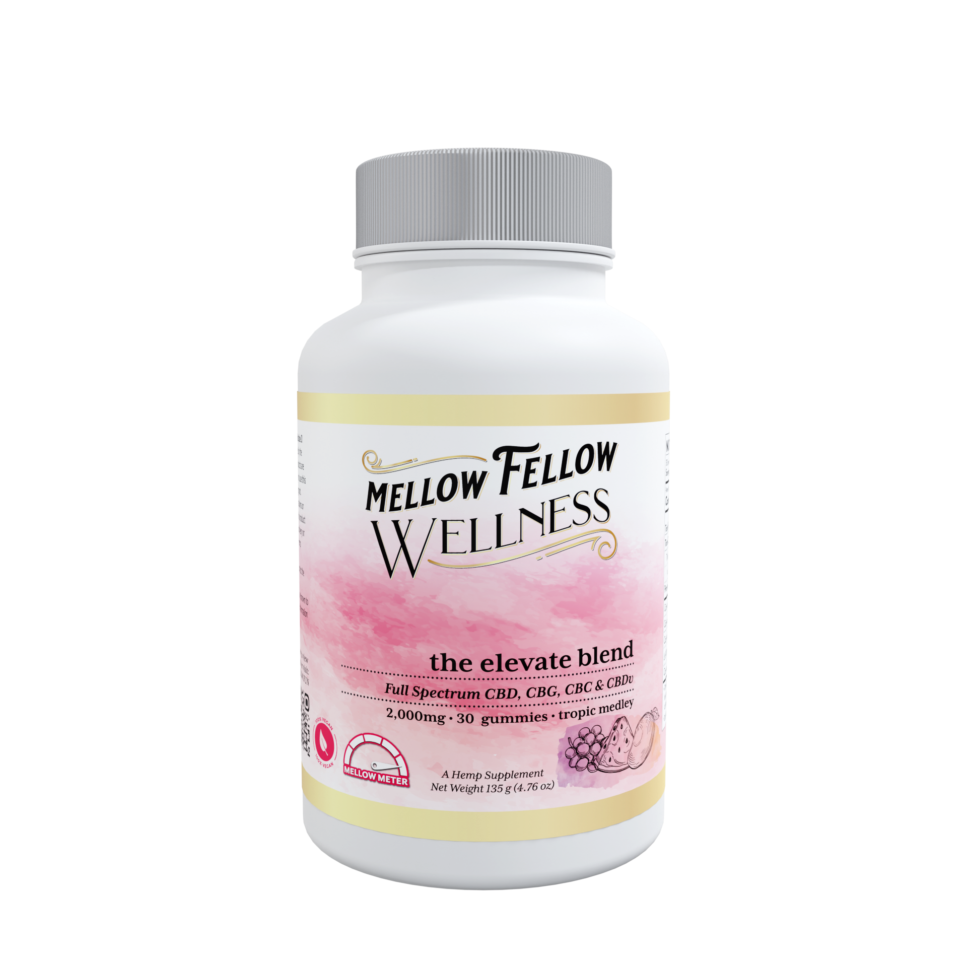 Mellow Fellow Wellness - Gummies - 2000mg - Elevate Blend - Tropic Medley Best Sales Price - Gummies