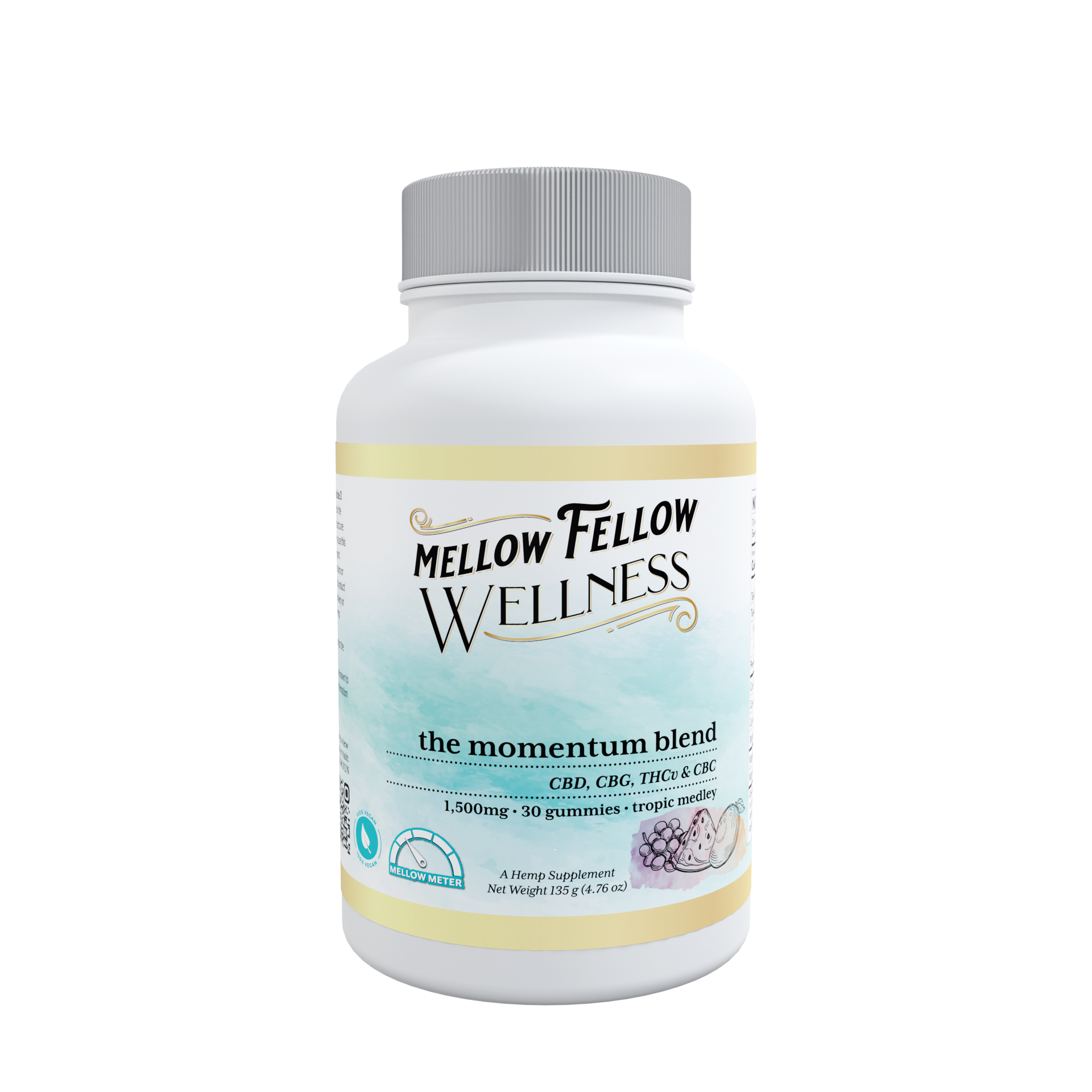 Mellow Fellow Wellness - Gummies - 1500mg - Momentum Blend - Tropic Medley Best Sales Price - Gummies