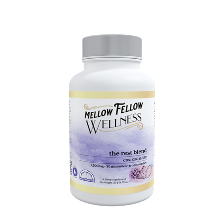Mellow Fellow Wellness - Gummies - 1500mg - Rest Blend - Tropic Medley Best Sales Price - Gummies