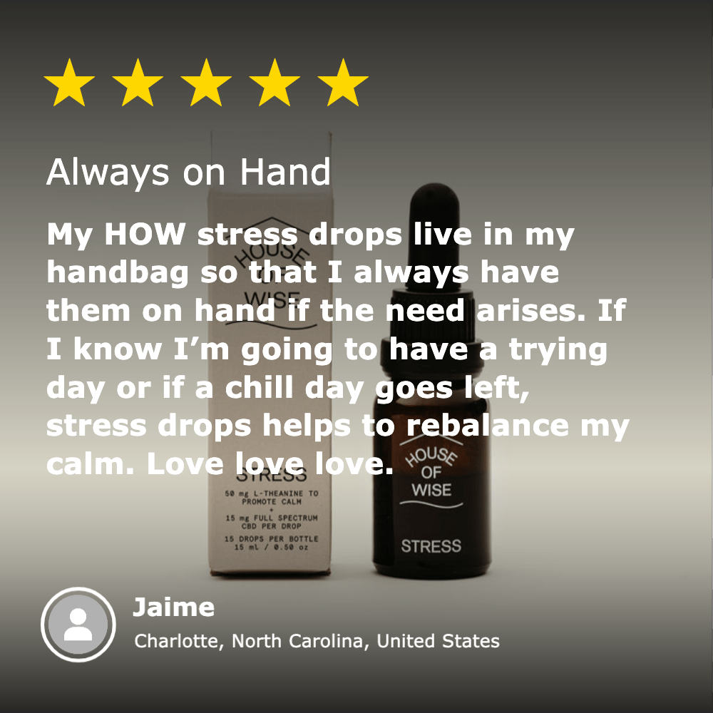 House of Wise CBD Stress Oil (450mg) Best Sales Price - Tincture Oil