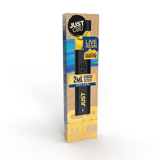 JustCBD 1000mg Live Resin CBD Disposable Blue Dream Best Sales Price - Vape Pens