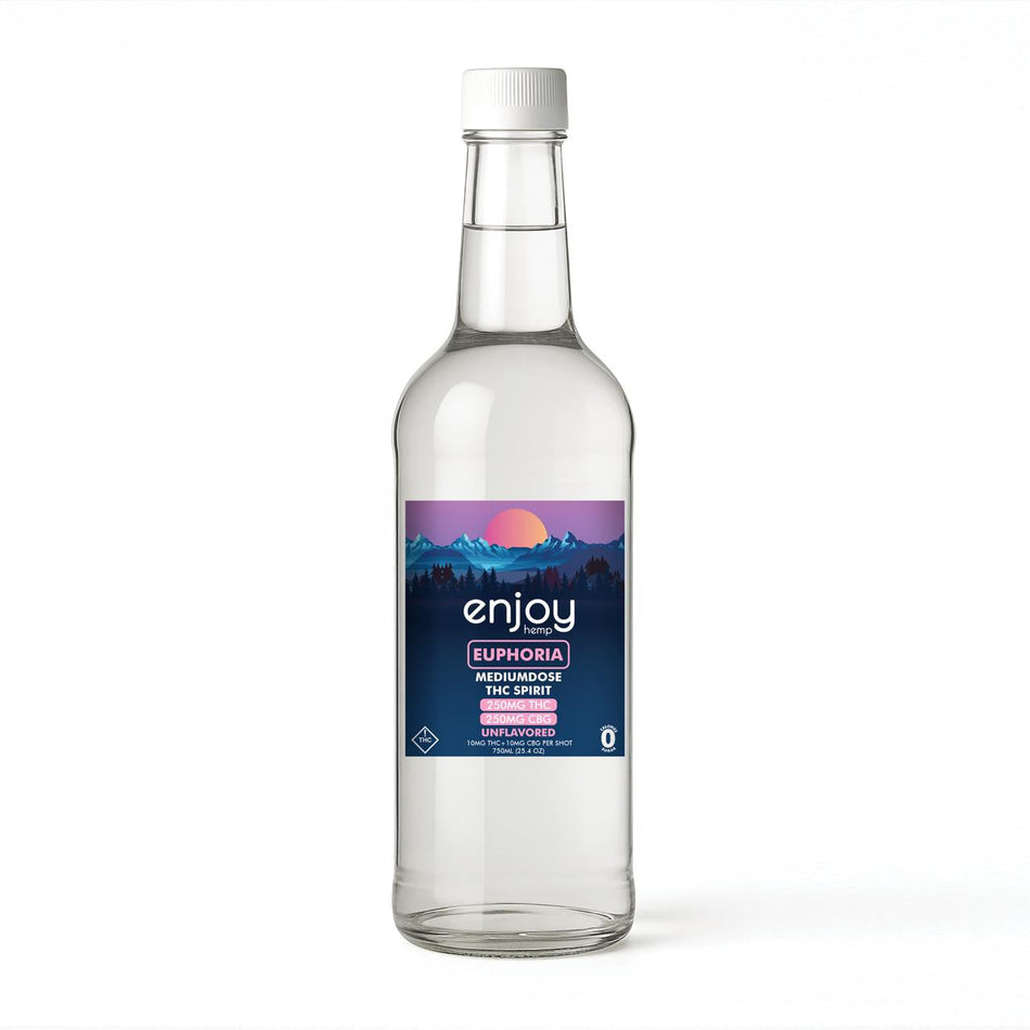 Euphoria THC Unflavored Spirit - 10mg THC + 10mg CBG Per Shot - Medium Dose