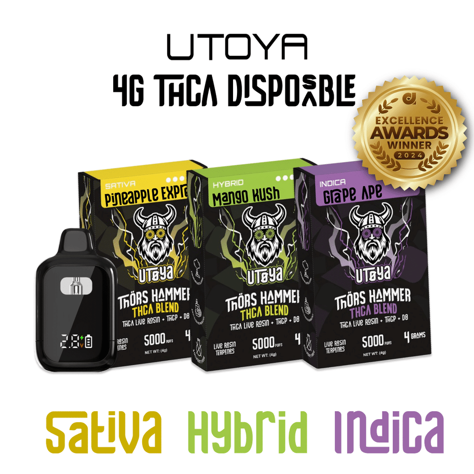 Utoya Thor’s Hammer 4G THCA Disposable Vape