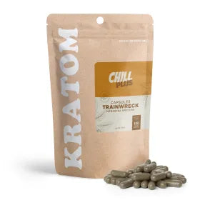 500mg Kratom Capsules - Trainwreck - 100 ct - Chill Plus