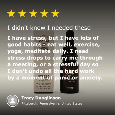 House of Wise CBD Stress Oil (450mg) Best Sales Price - Tincture Oil