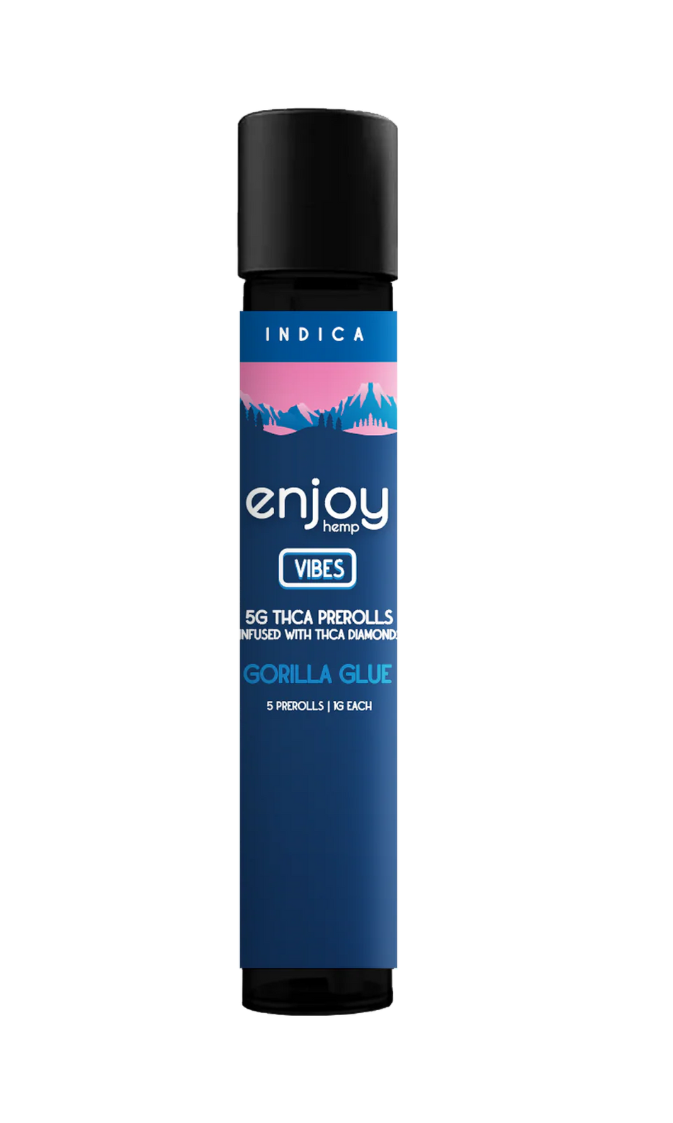 Enjoy Hemp 5g THCA Prerolls Infused with THCA Diamonds - Gorilla Glue for Vibes (Indica)