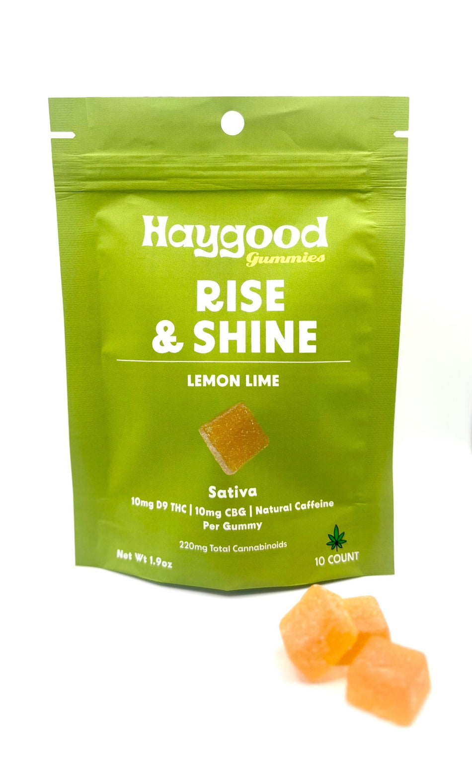 Haygood Farms Rise & Shine CBG & Delta 9 THC Live Resin Gummies – Sativa - Lemon Lime
