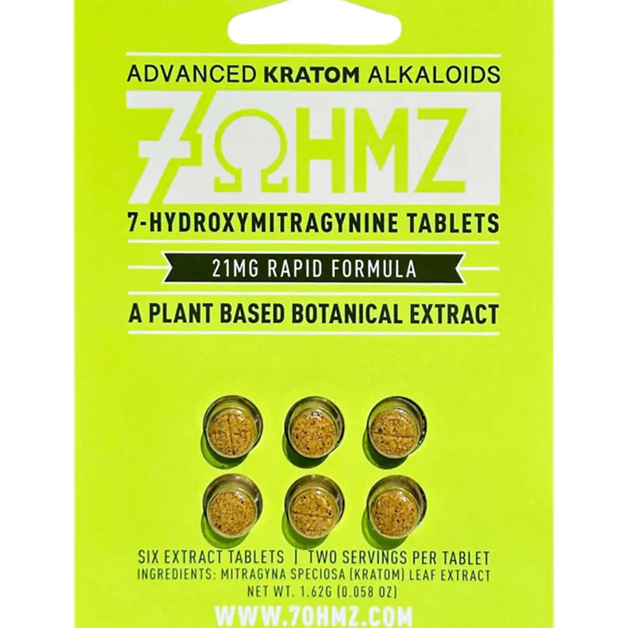 7 OHMZ 7-OH Kratom 6 Chewable Tablets 21mg