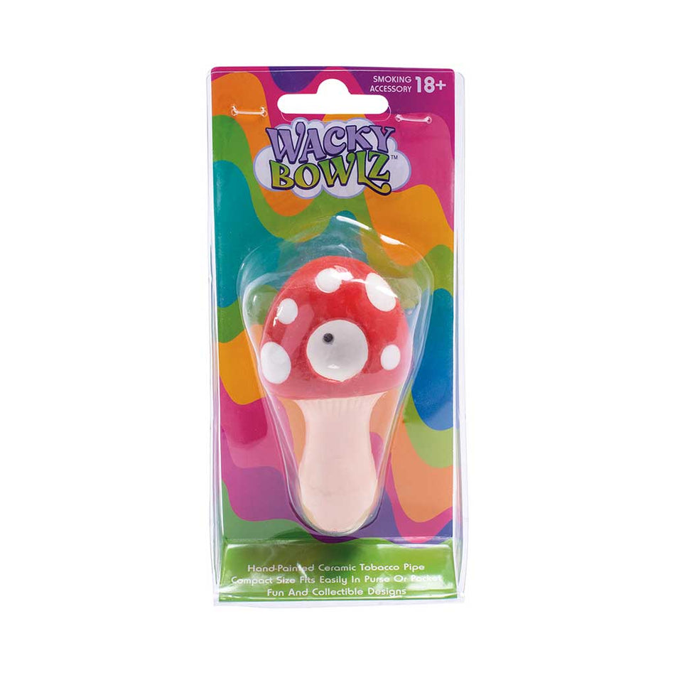 MUSHROOM CERAMIC PIPE - WACKY BOWLZ