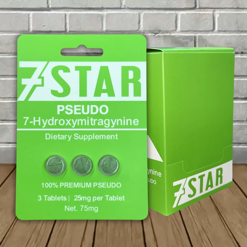 7 Star Pseudo + 7-Hydroxymitragynine Extract Tablets Full Case 10ct