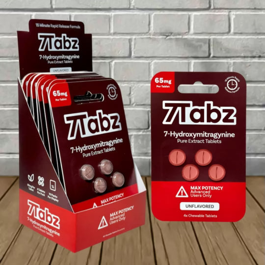 7Tabz 7-Hydroxymitragynine Max Potency Kratom Tablets 65mg