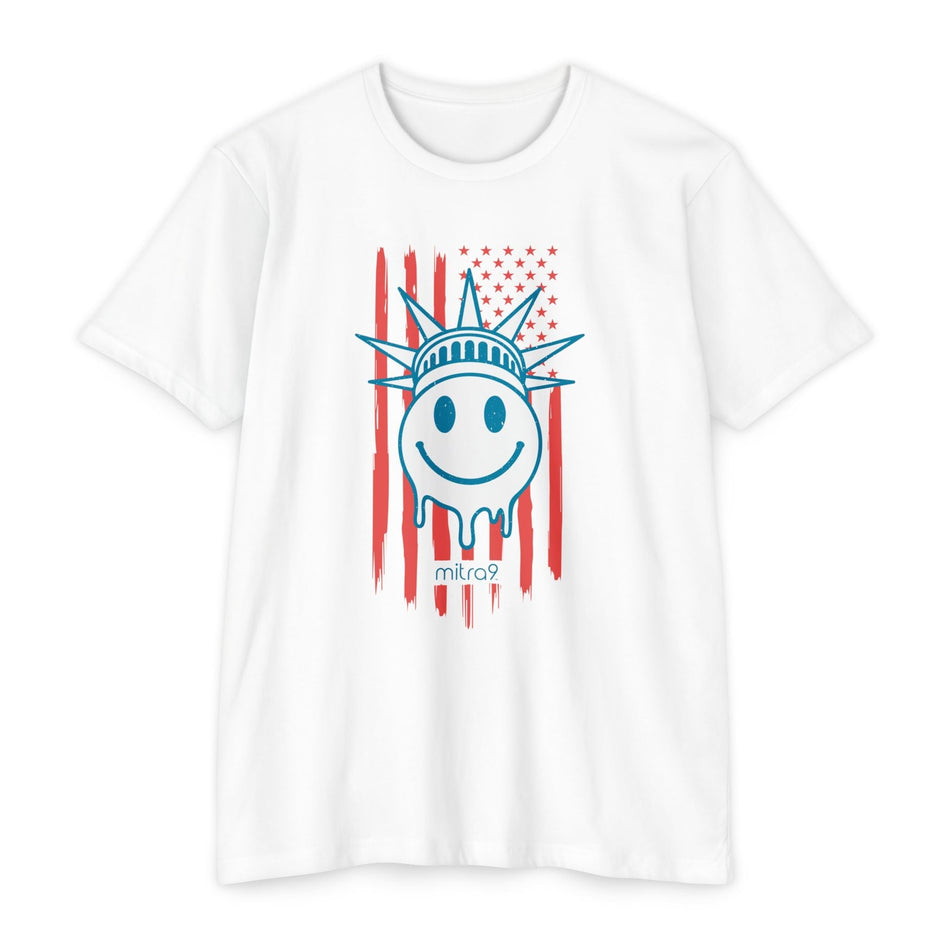 Mitra9 Vintage Liberty Smiley - Red, White & Chill 2025 Edition Tshirt
