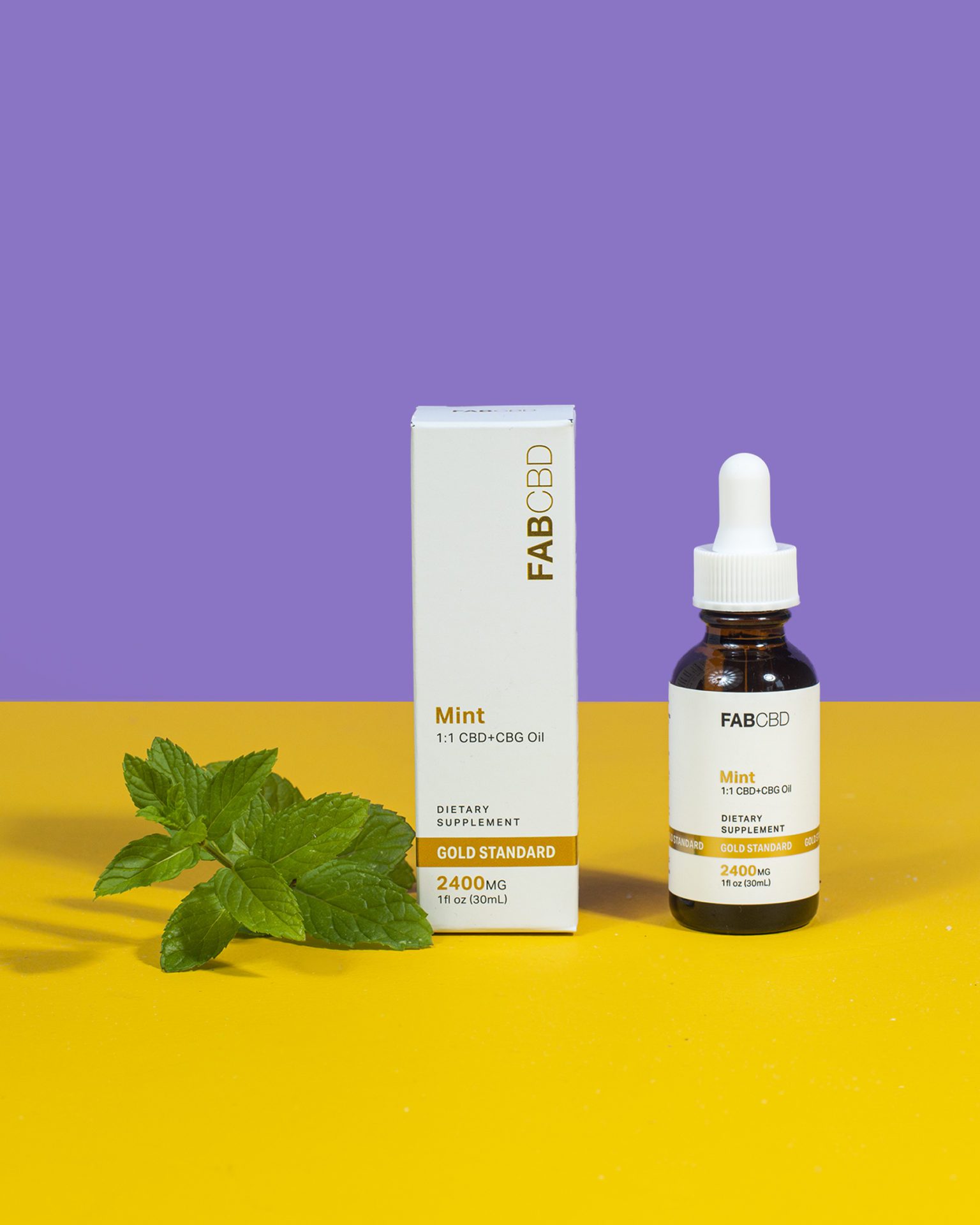 FAB CBD CBG Oil Natural Flavor Best Sales Price - Tincture Oil