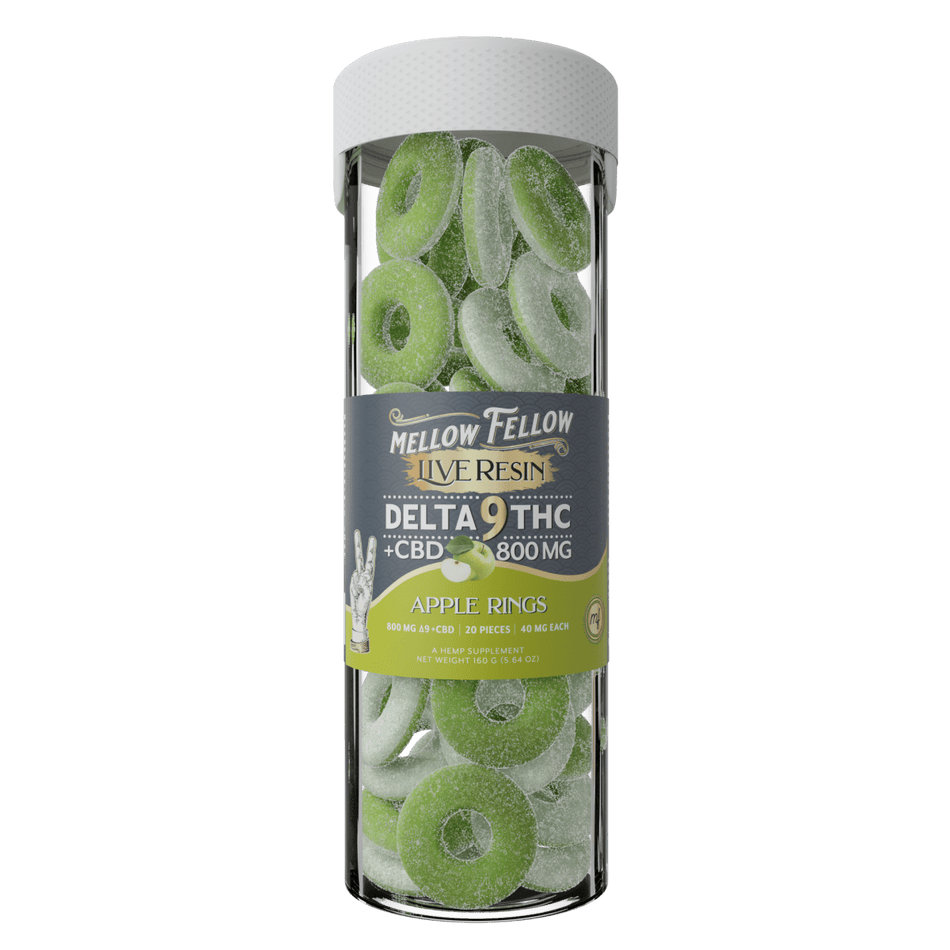 Mellow Fellow Delta 9 Live Resin Apple Rings Gummies