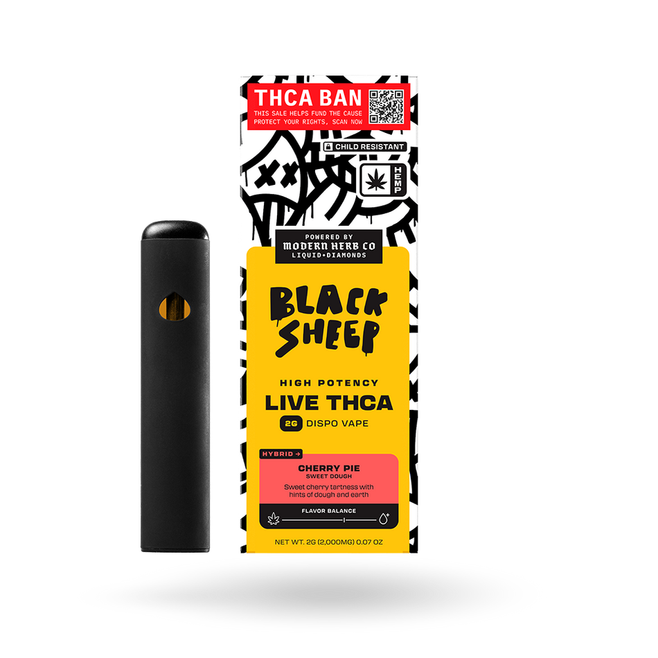 The Hemp Collect Liquid Diamonds Disposable: Cherry Pie (Hybrid) 2g